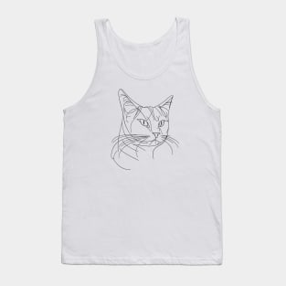 Dark Catline Tank Top